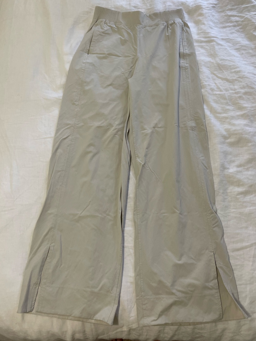 lululemon athletica Light Gray Chino-Style wideleg Pants